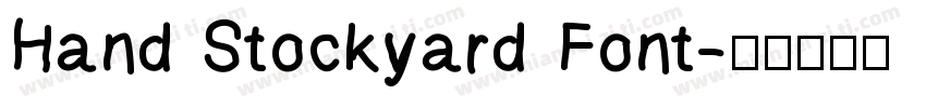 Hand Stockyard Font字体转换